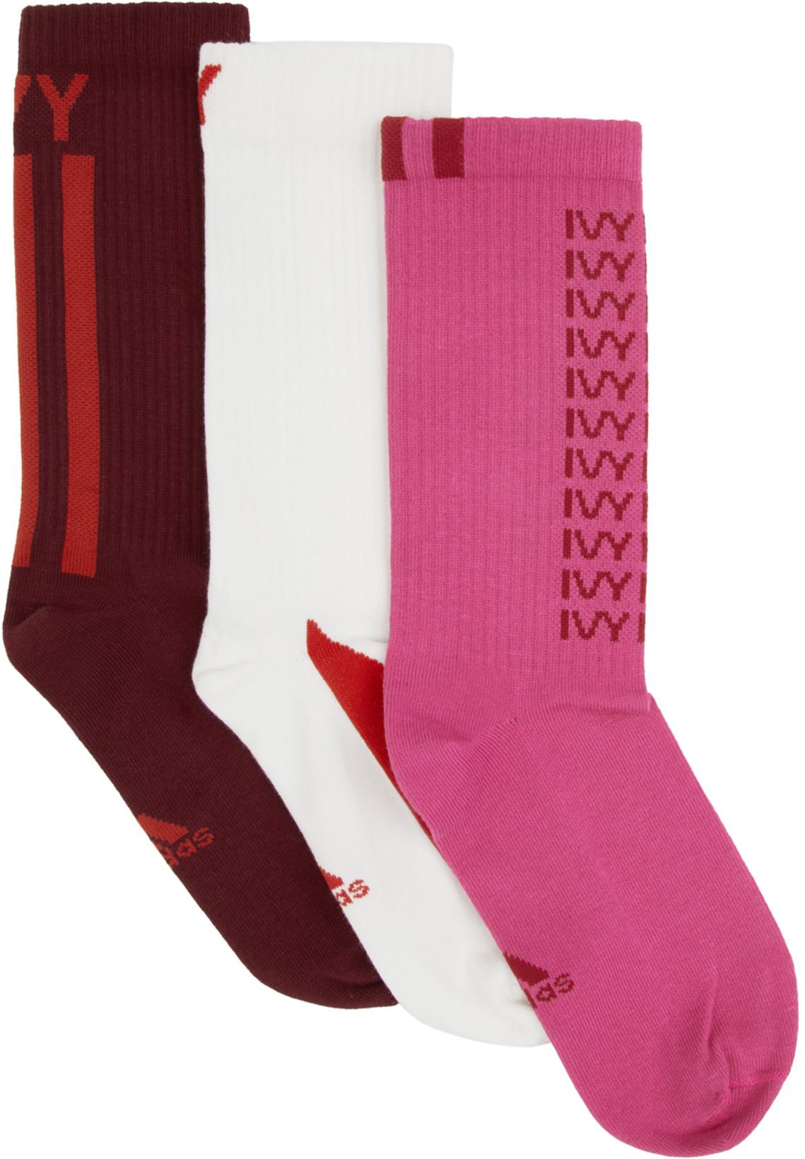 Three-Pack Multicolor Logo Socks by ADIDAS X IVY PARK