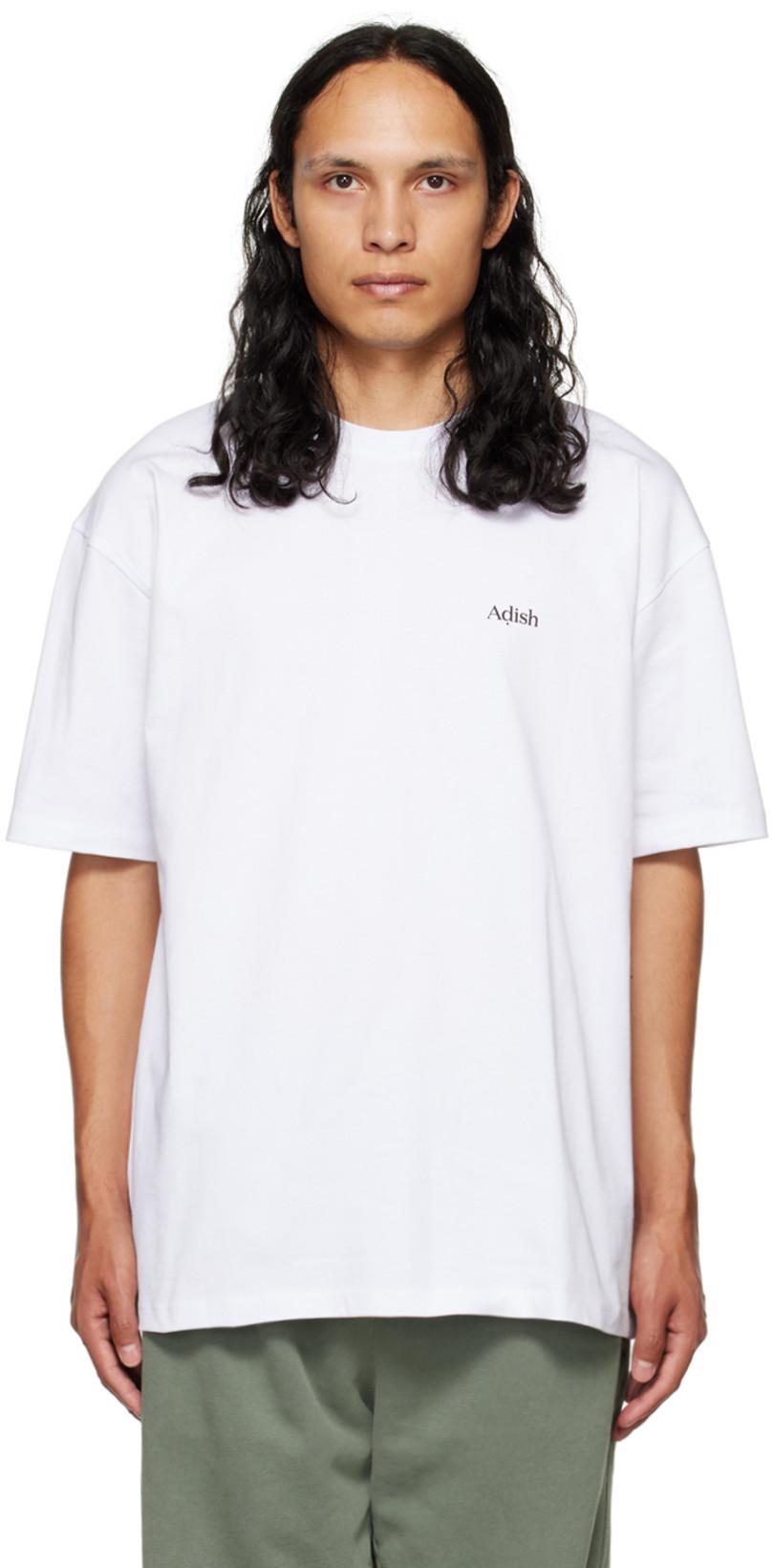 White Print T-Shirt by ADISH