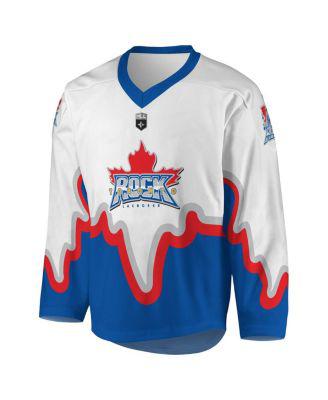 Men's White and Royal Toronto Rock Replica Jersey by ADPRO SPORTS