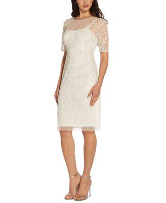 Women's Embellished Sheath Dress by ADRIANNA PAPELL