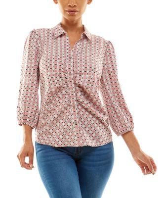 Women's Button Front Blouse by ADRIENNE VITTADINI