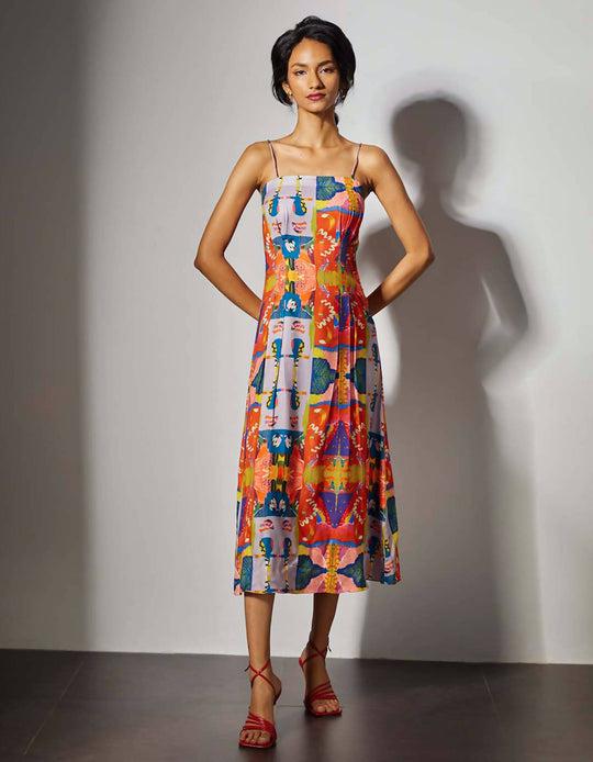 Odalisque Pleated Slip Dress by ADVAIT