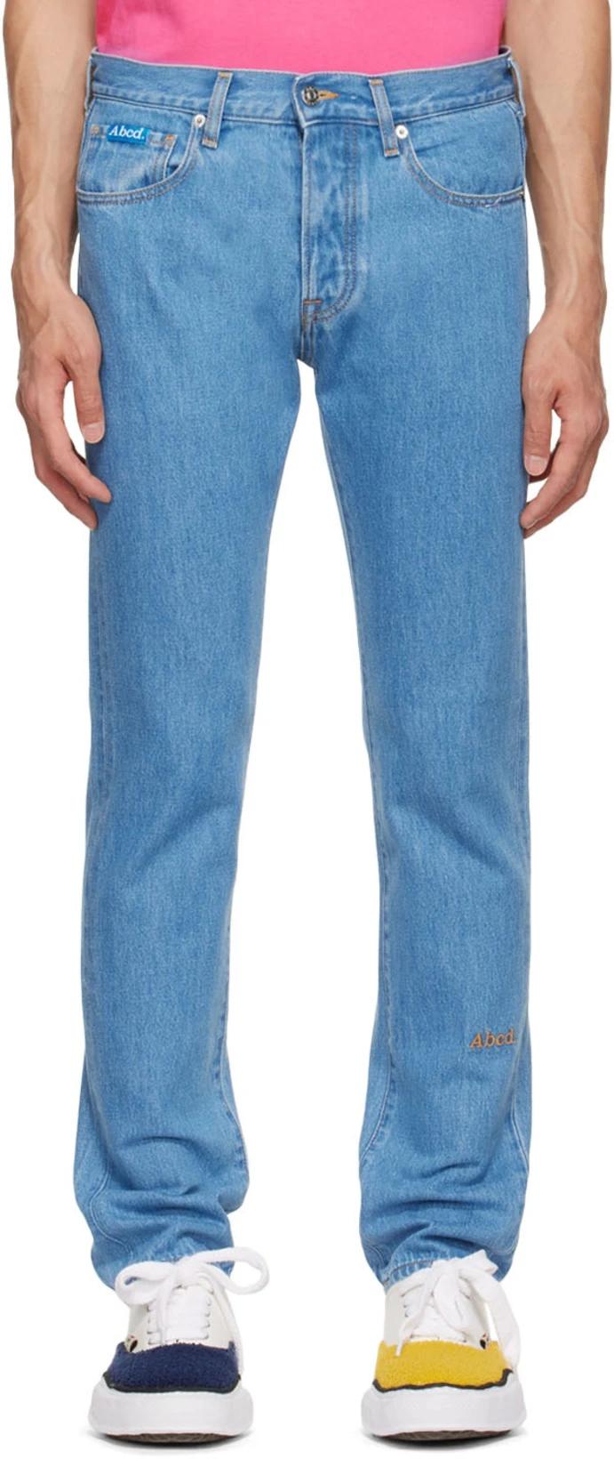 Blue Slim Fit Jeans by ADVISORY BOARD CRYSTALS