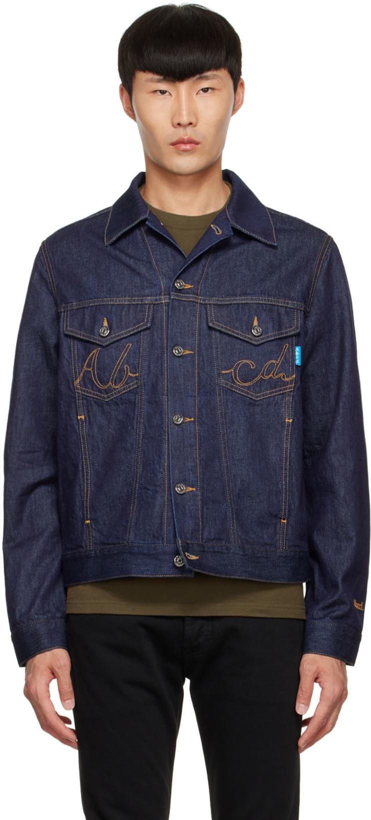 Navy Organic Cotton Denim Jacket by ADVISORY BOARD CRYSTALS