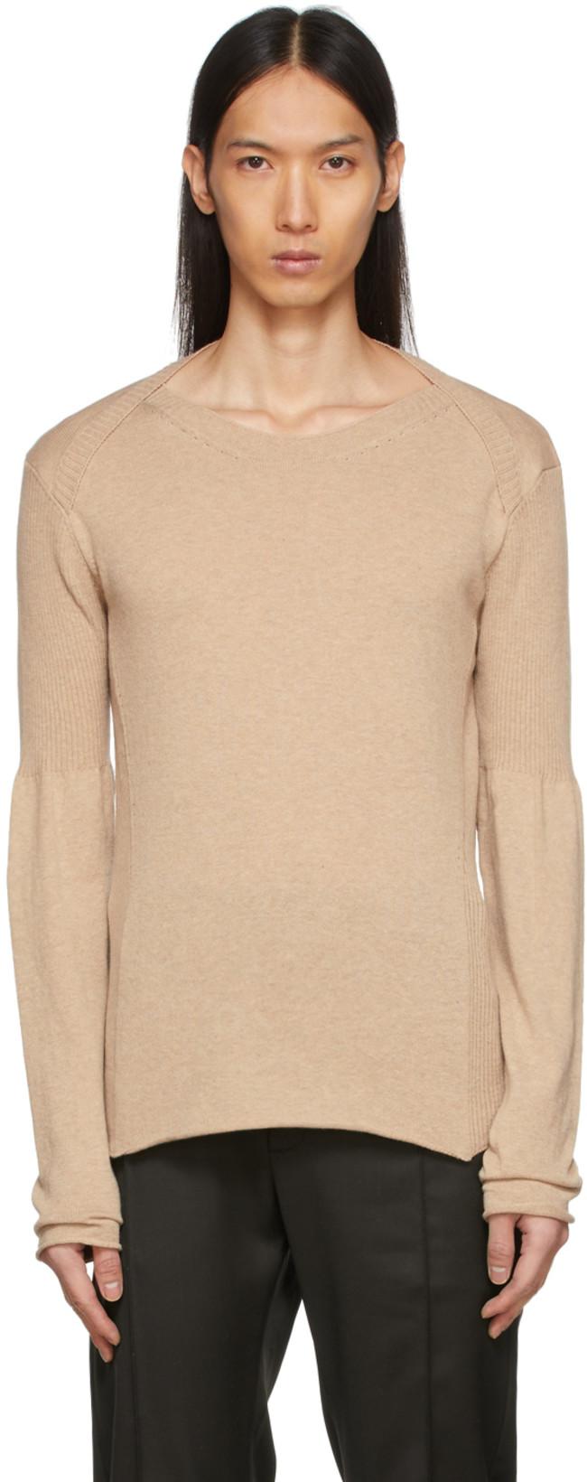 SSENSE Exclusive Beige Milano Long Sleeve T-Shirt by ADYAR