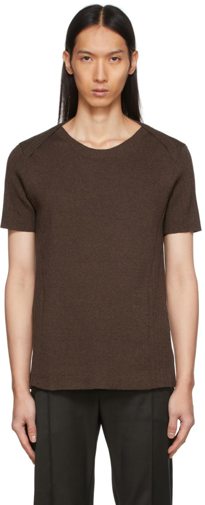 SSENSE Exclusive Brown Clementi T-Shirt by ADYAR