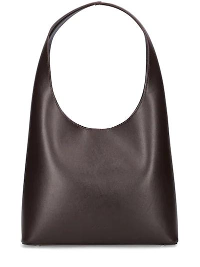 Sac Midi smooth leather shoulder bag by AESTHER EKME