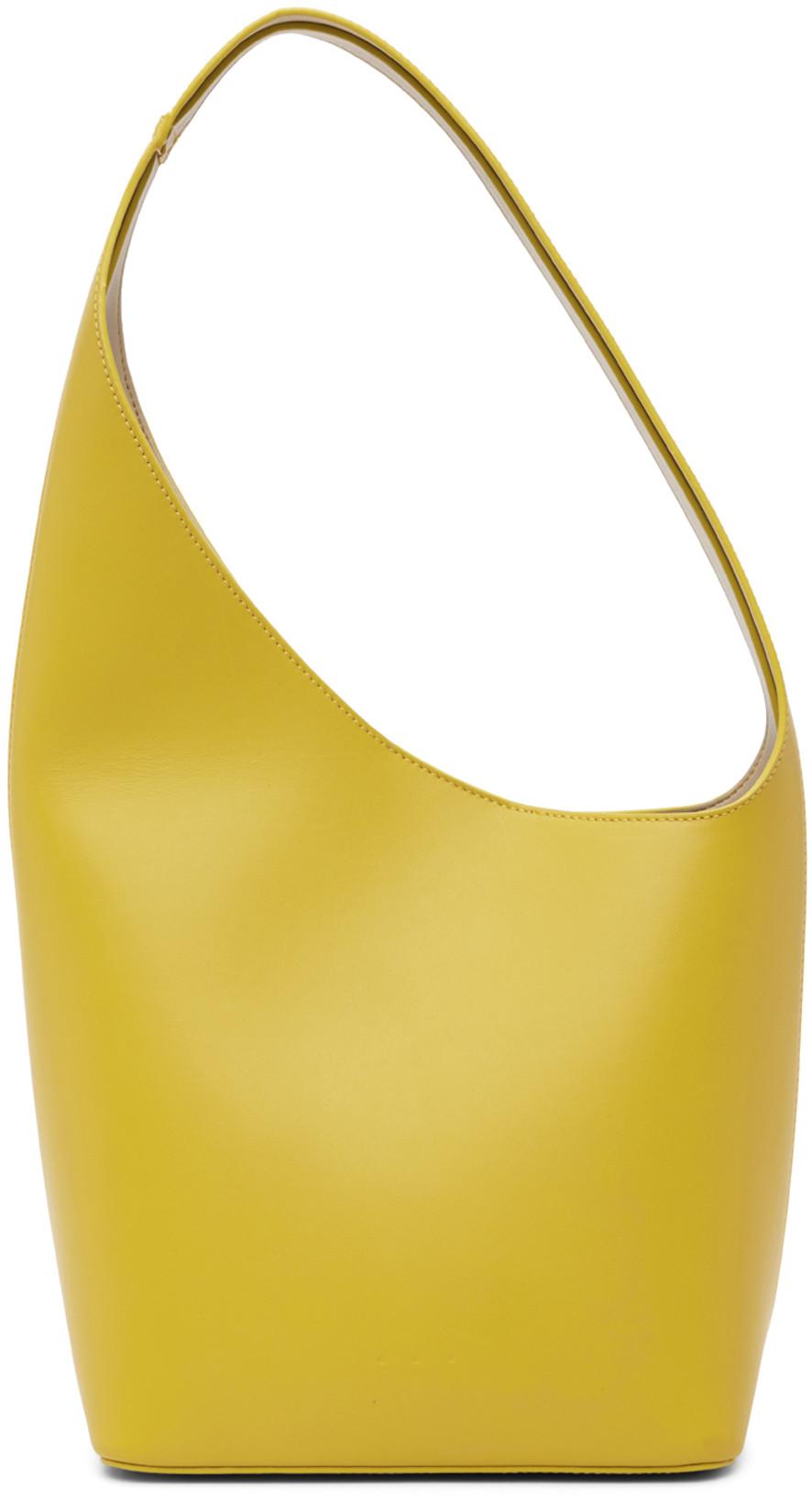 Yellow Demi Lune Bag by AESTHER EKME