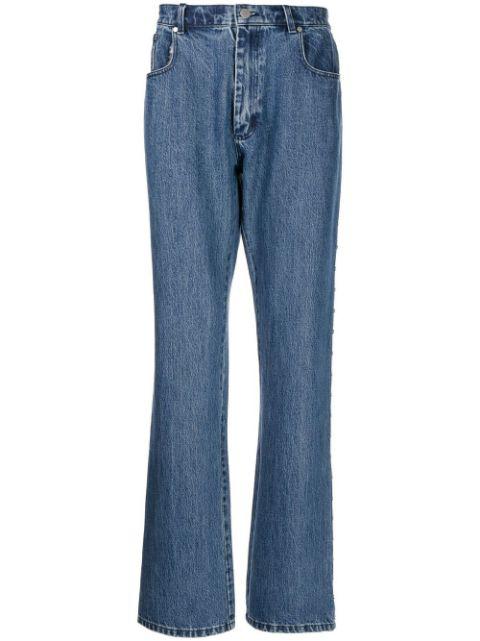 stud-embellished straight-leg jeans by AFB