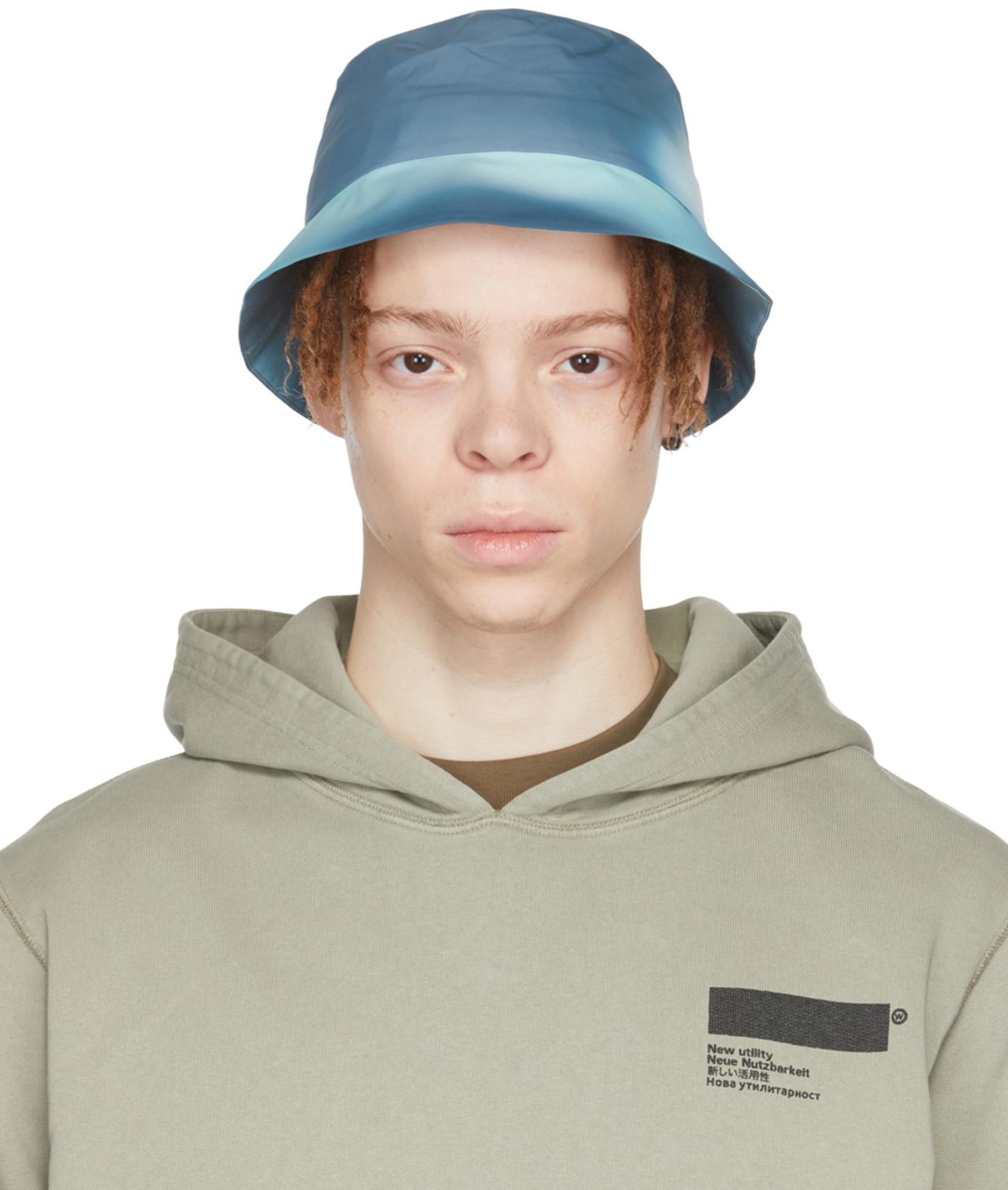Blue Polyester Bucket Hat by AFFXWRKS