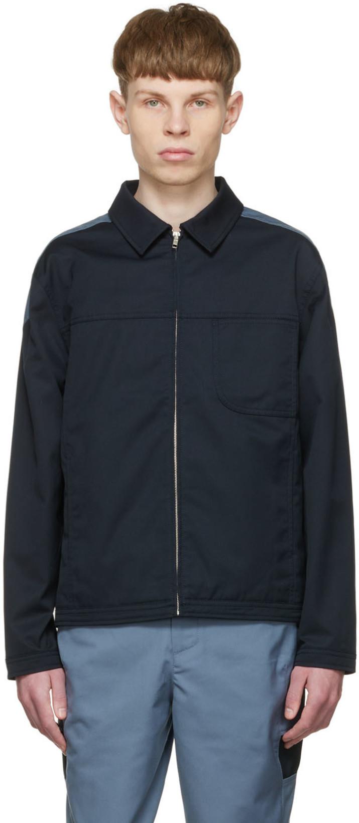 Navy Polyester Jacket by AFFXWRKS