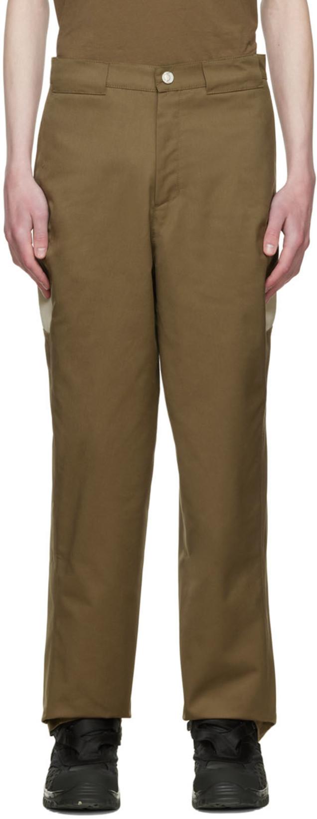 Taupe Straight Fit Trousers by AFFXWRKS