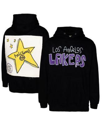 Men's Black Los Angeles Lakers Applique Pullover Hoodie by AFTER SCHOOL SPECIAL