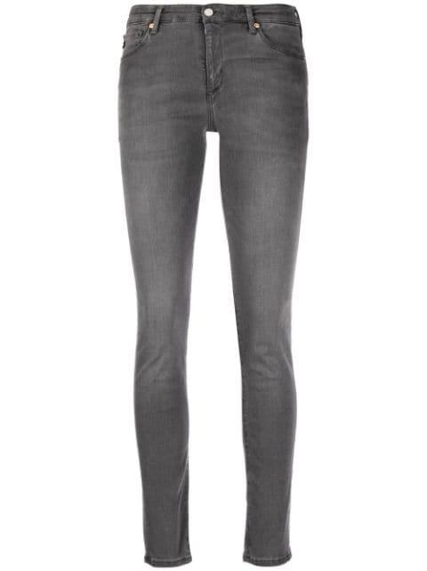 high-rise skinny jeans by AG JEANS