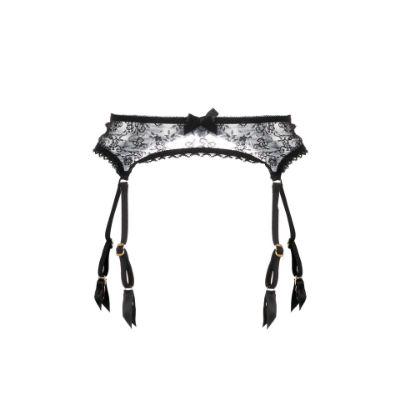 Black Malorey lace suspenders by AGENT PROVOCATEUR