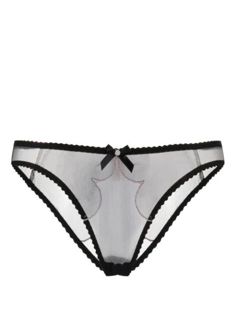 Lorna embroidered mesh briefs by AGENT PROVOCATEUR