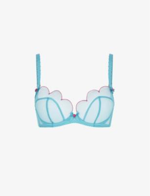 Lorna scalloped mesh underwired bra by AGENT PROVOCATEUR