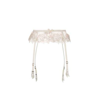 Neutral Lindie Lace Suspenders by AGENT PROVOCATEUR