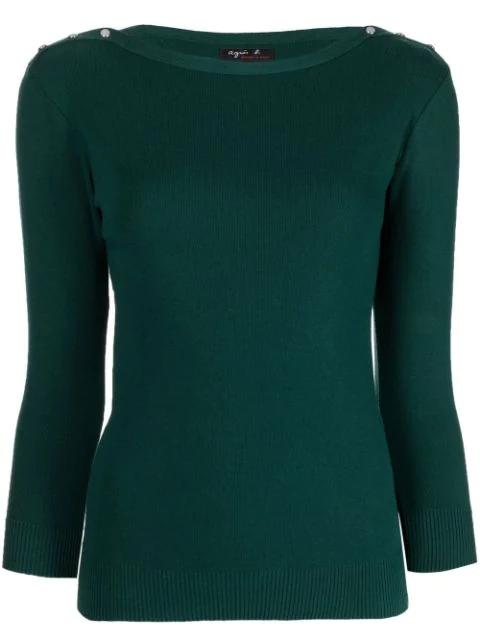 ribbed-knit long-sleeved T-shirt by AGNES B.