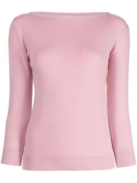 ribbed-knit long-sleeved sweatshirt by AGNES B.