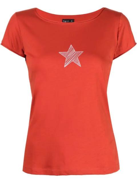 star-print cotton T-shirt by AGNES B.