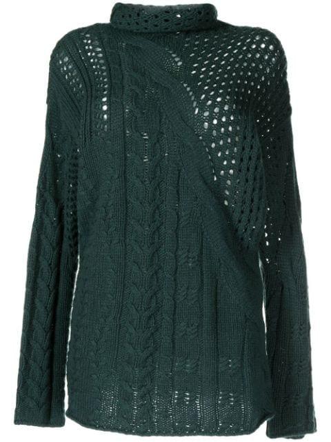 cable-knit cashmere tunic by AGNONA