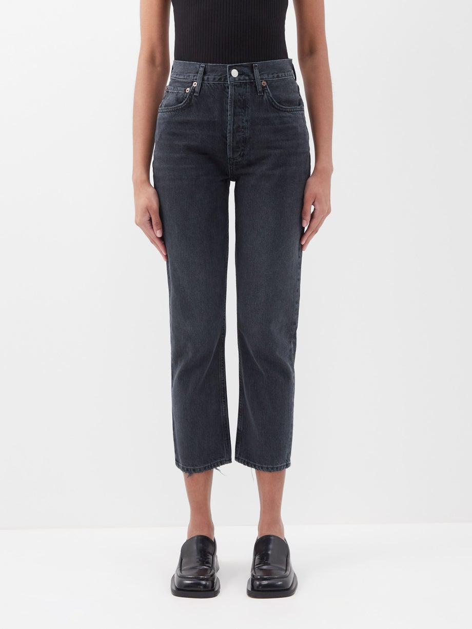Riley high-rise slim-leg cropped jeans by AGOLDE | jellibeans