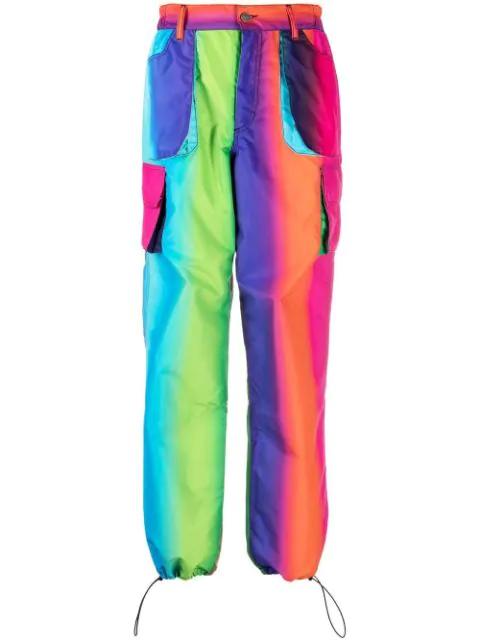 multicolour-print straight-leg trousers by AGR