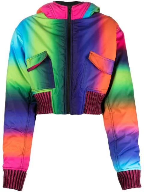 rainbow padded cropped jacket by AGR
