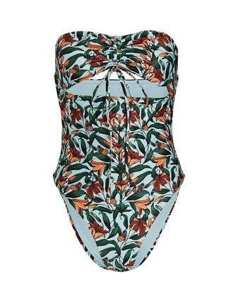 Monarca Strapless Floral One-Piece Swimsuit by AGUA BY AGUA BENDITA