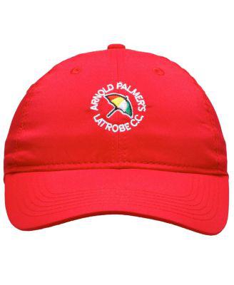 Men's Red Arnold Palmer's Latrobe C.C. Smooth Lightweight Tech Hat by AHEAD