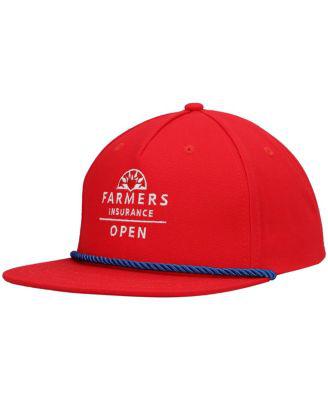 Men's Red Farmers Insurance Open Colonial Snapback Hat by AHEAD