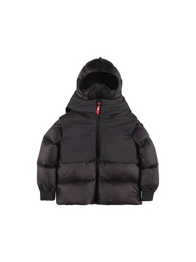 Hooded nylon down jacket by AI RIDERS