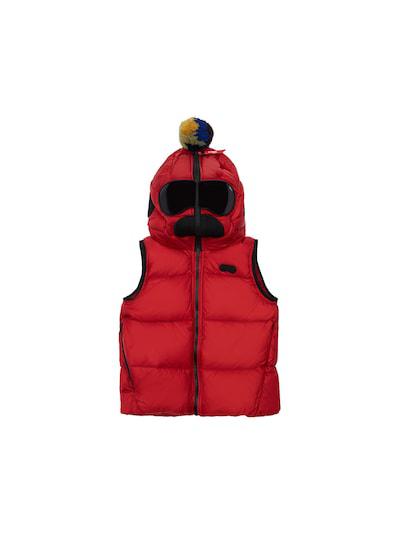Hooded nylon vest by AI RIDERS