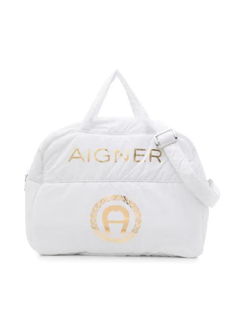 logo-print baby changing bag by AIGNER KIDS