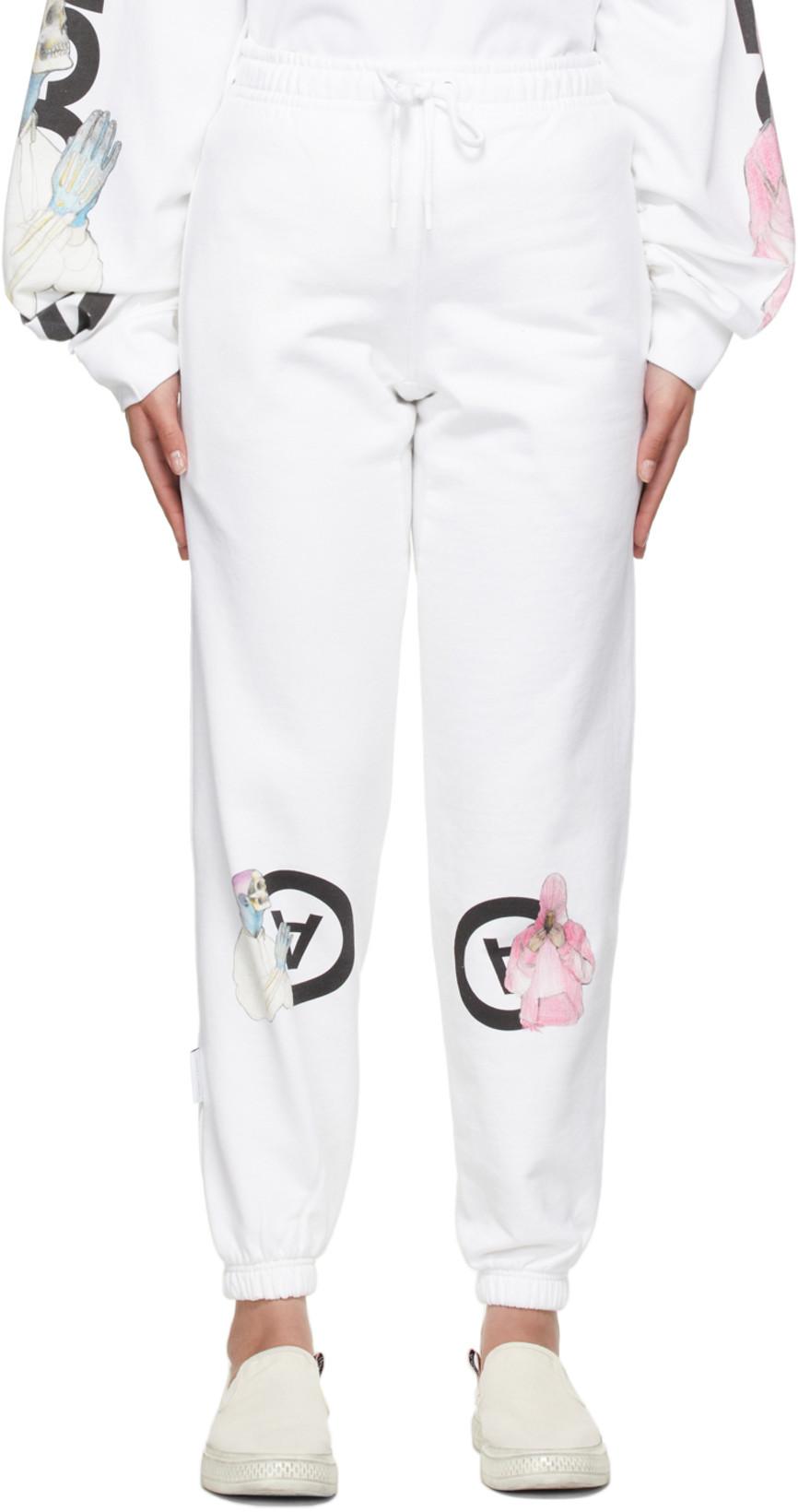 White 'No2705' & 'No3037' Lounge Pants by AITOR THROUP'S THEDSA