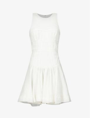 Tidal panelled linen-blend mini dress by AJE