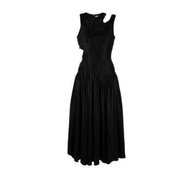 black Jolie cutout pleated midi dress by AJE