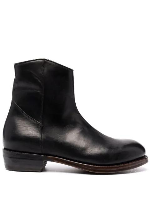 zip-up leather ankle-boots by AJMONE