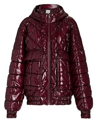 Beha Quilted Faux Leather Hooded Jacket by AKNVAS