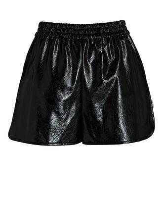 Dilliane Faux Leather Shorts by AKNVAS