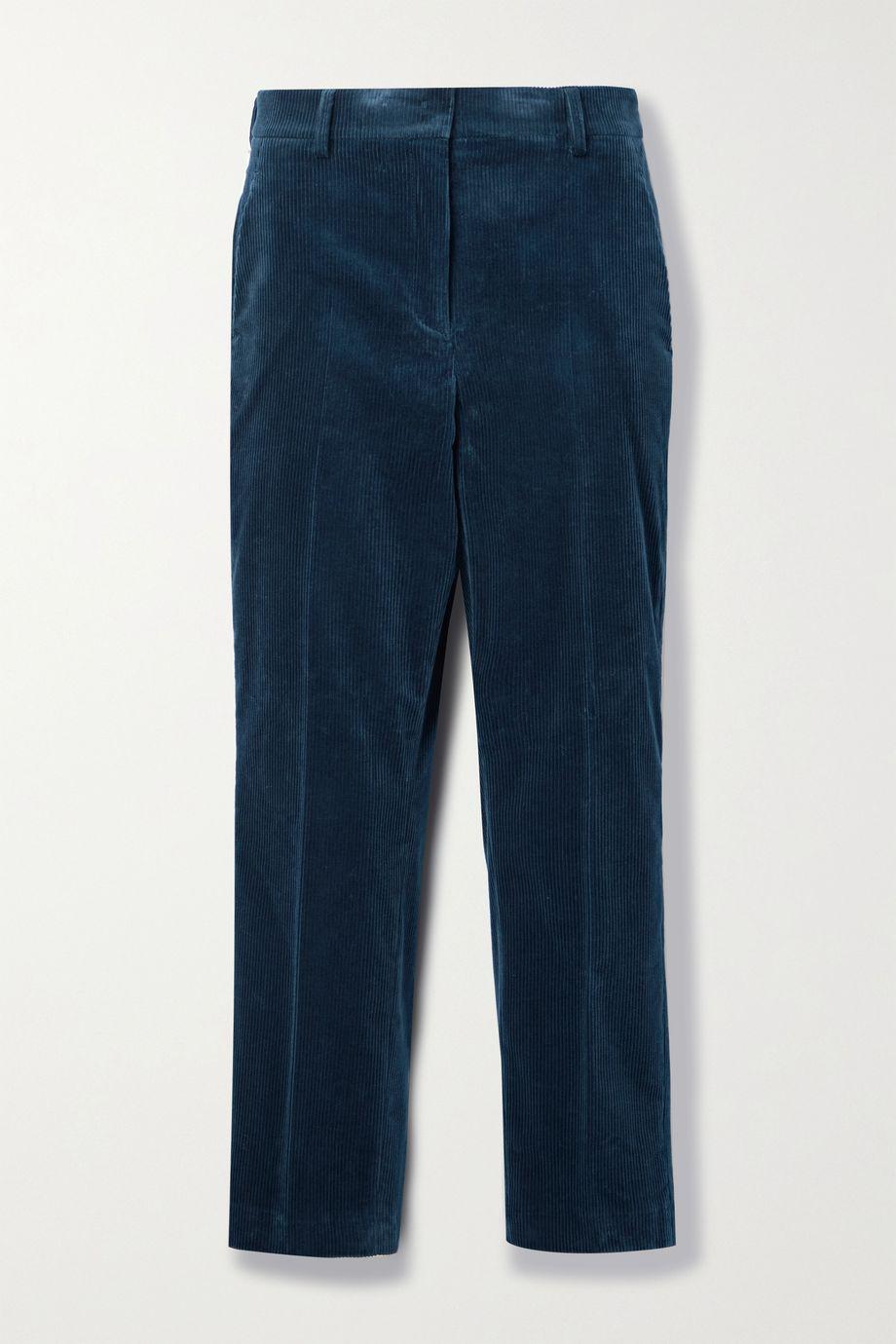 Flavin cropped cotton-blend corduroy straight-leg pants by AKRIS