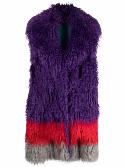 Joplin faux-fur sleeveless coat by ALABAMA MUSE