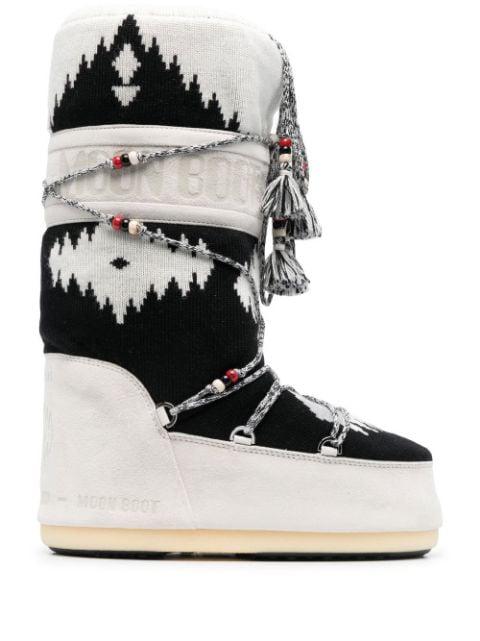 Icon Knit snow boots by ALANUI X MOONBOOT