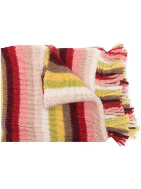 striped knitted scarf by ALANUI