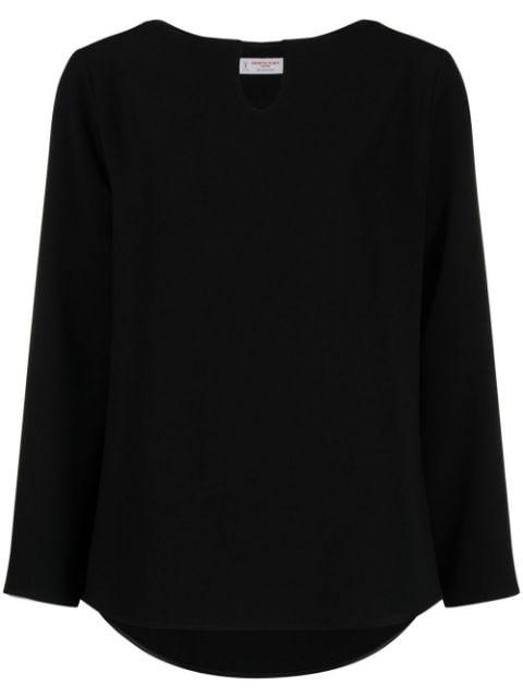 cut-out long-sleeve blouse by ALBERTO BIANI