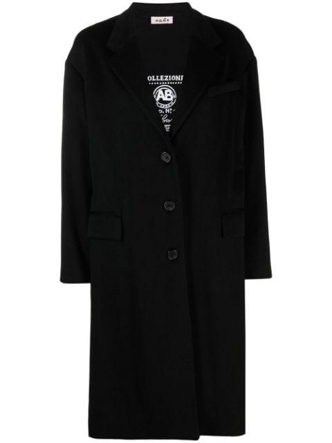 single-breasted button-fastening coat by ALBERTO BIANI