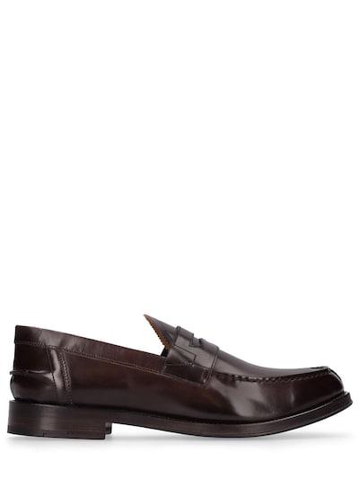 College leather loafers by ALBERTO FASCIANI