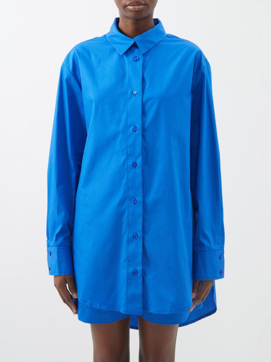Longline cotton-poplin shirt by ALBUS LUMEN