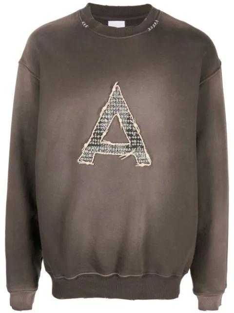 knot-letter crew neck sweatshirt by ALCHEMIST